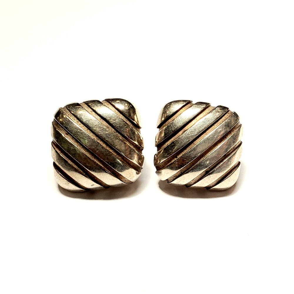 Tiffany & Co Atlas Earrings RARE 1995 Grove Stripe